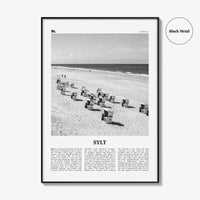 Sylt Print Black and White, Sylt Wall Art, Sylt Poster, Sylt Photo, Sylt Wall Décor, Sylt Map, Germany