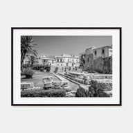 Syracuse, Italy Landscape B&W Poster