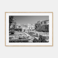 Syracuse, Italy Landscape B&W Poster