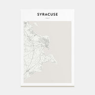 Syracuse, Italy Map Portrait Poster