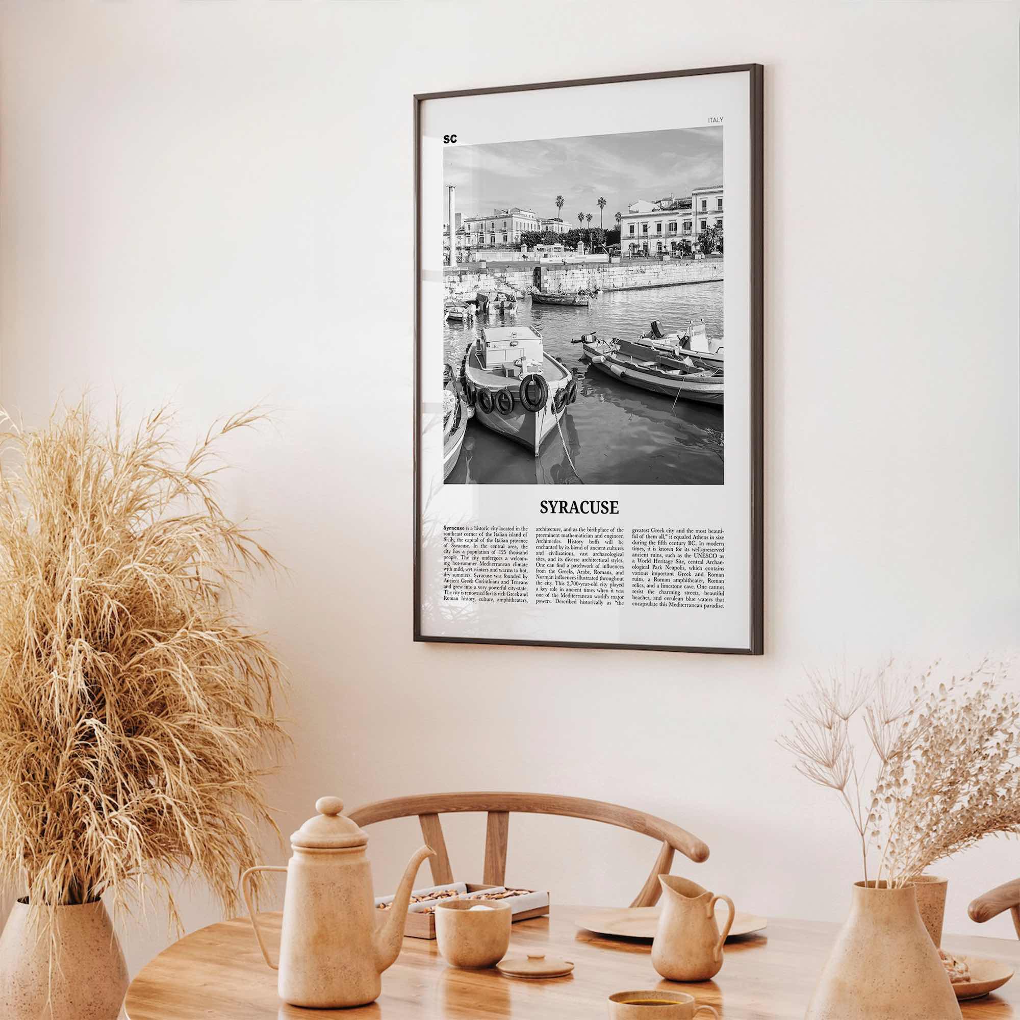 Syracuse Print Black and White Italy No 1, Syracuse Wall Art, Syracuse Poster, Syracuse Photo, Syracuse Wall Décor, Italy, Italia, Sicily