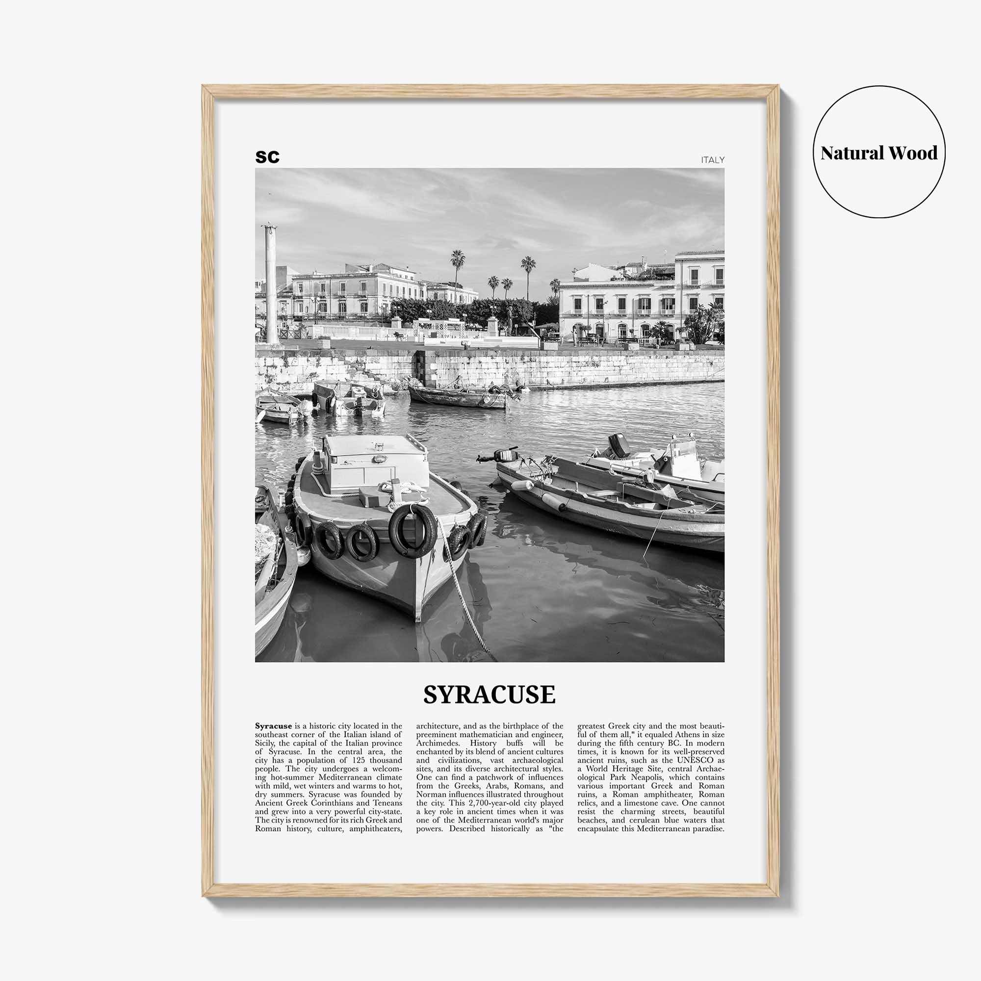 Syracuse Print Black and White Italy No 1, Syracuse Wall Art, Syracuse Poster, Syracuse Photo, Syracuse Wall Décor, Italy, Italia, Sicily