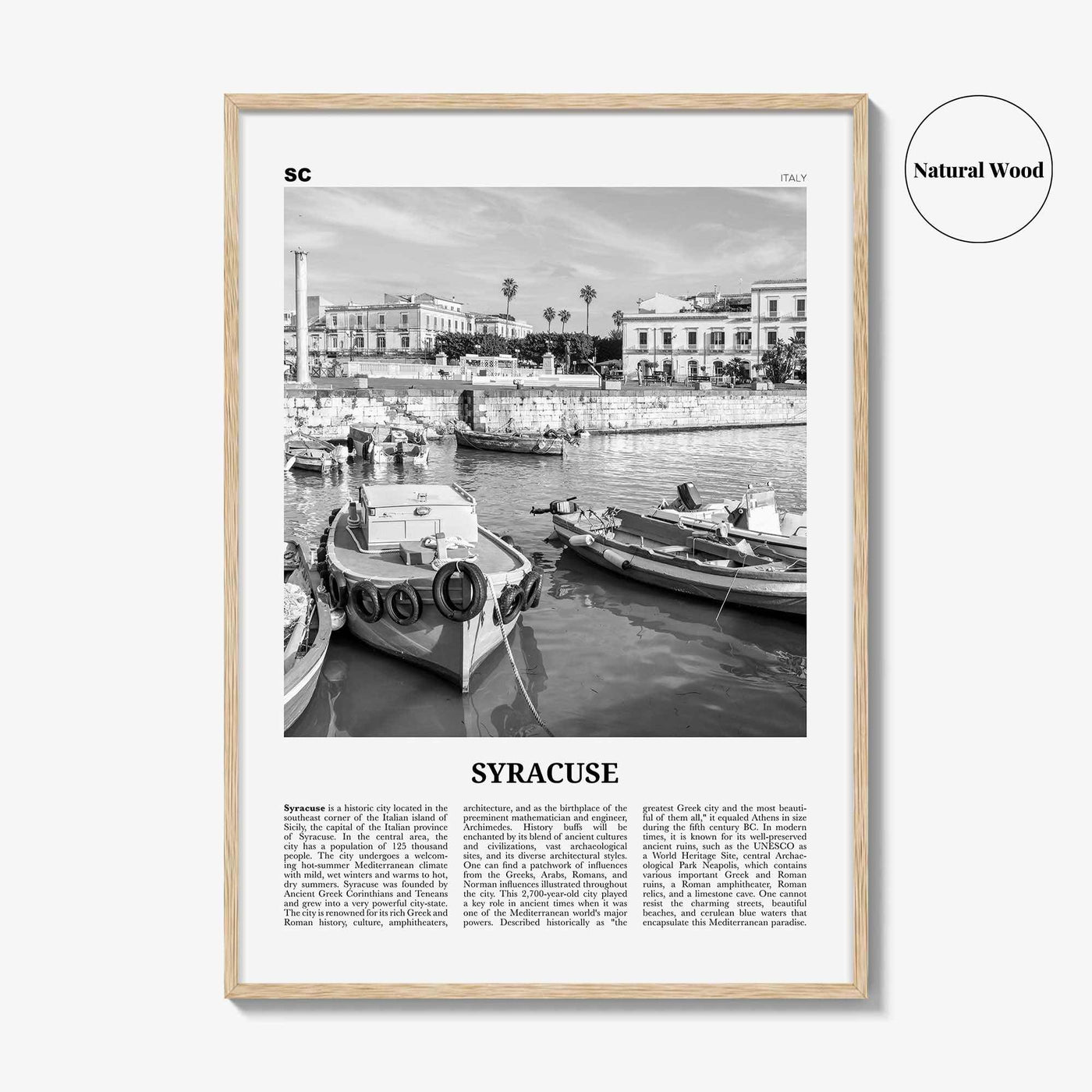 Syracuse Print Black and White Italy No 1, Syracuse Wall Art, Syracuse Poster, Syracuse Photo, Syracuse Wall Décor, Italy, Italia, Sicily