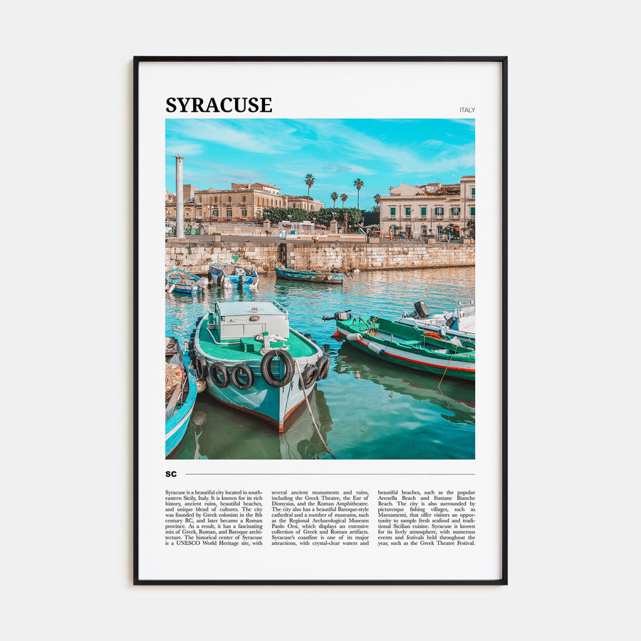 Syracuse, Italy Travel Color Poster