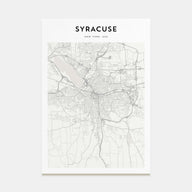 Syracuse, New York Map Portrait Poster