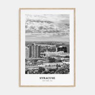 Syracuse, New York Portrait B&W Poster