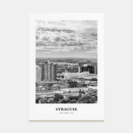 Syracuse, New York Portrait B&W Poster