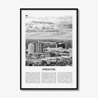 Syracuse Print Black and White New York, Syracuse Wall Art, Syracuse Poster, Syracuse Photo, Syracuse Wall Décor, USA, United States