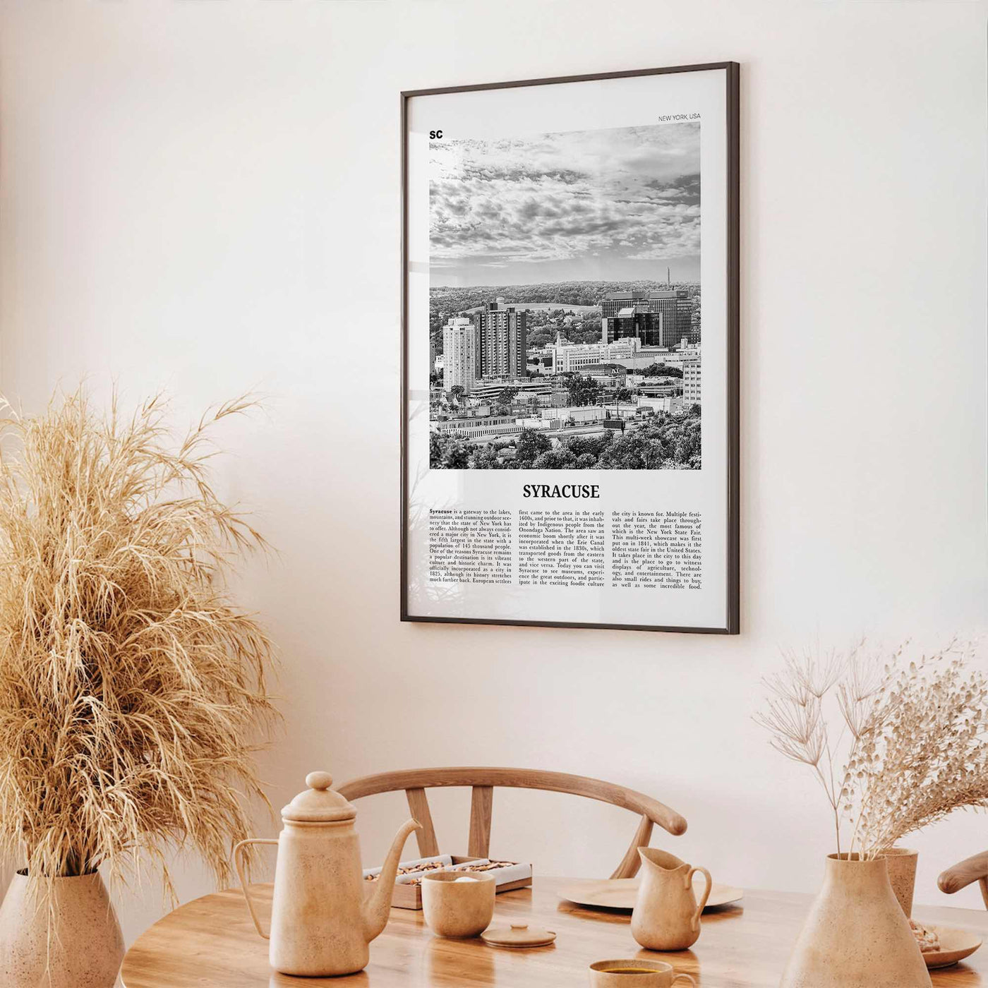 Syracuse Print Black and White New York, Syracuse Wall Art, Syracuse Poster, Syracuse Photo, Syracuse Wall Décor, USA, United States
