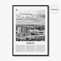 Syracuse Print Black and White New York, Syracuse Wall Art, Syracuse Poster, Syracuse Photo, Syracuse Wall Décor, USA, United States