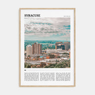 Syracuse, New York Travel Color Poster