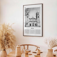 Tacna Print Black and White, Tacna Wall Art, Tacna Poster, Tacna Photo, Tacna Wall Décor, Tacna Map, Peru