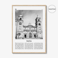 Tacna Print Black and White, Tacna Wall Art, Tacna Poster, Tacna Photo, Tacna Wall Décor, Tacna Map, Peru