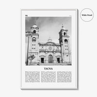 Tacna Print Black and White, Tacna Wall Art, Tacna Poster, Tacna Photo, Tacna Wall Décor, Tacna Map, Peru