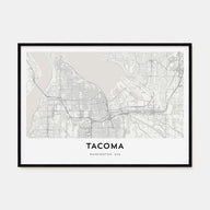 Tacoma Map Landscape Poster