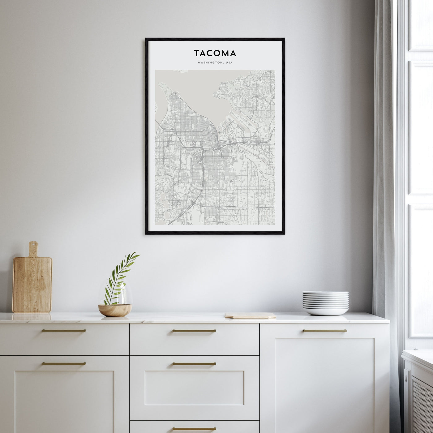 Tacoma Map Portrait Poster