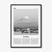 Tacoma Print Black and White, Tacoma Wall Art, Tacoma Poster, Tacoma Photo, Tacoma Wall Décor, Washington, USA, United States, North America
