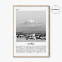Tacoma Print Black and White, Tacoma Wall Art, Tacoma Poster, Tacoma Photo, Tacoma Wall Décor, Washington, USA, United States, North America