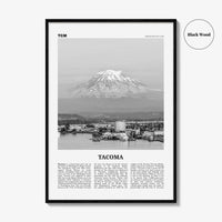 Tacoma Print Black and White, Tacoma Wall Art, Tacoma Poster, Tacoma Photo, Tacoma Wall Décor, Washington, USA, United States, North America