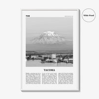 Tacoma Print Black and White, Tacoma Wall Art, Tacoma Poster, Tacoma Photo, Tacoma Wall Décor, Washington, USA, United States, North America