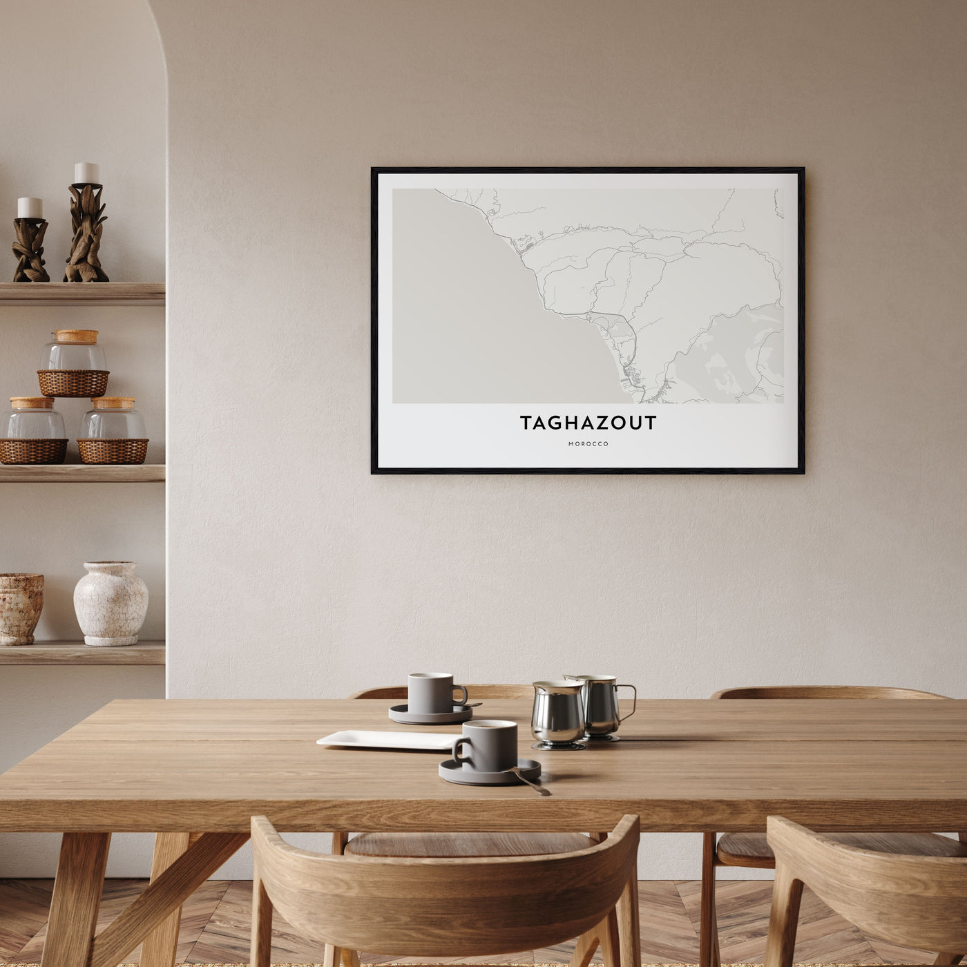 Taghazout Map Landscape Poster
