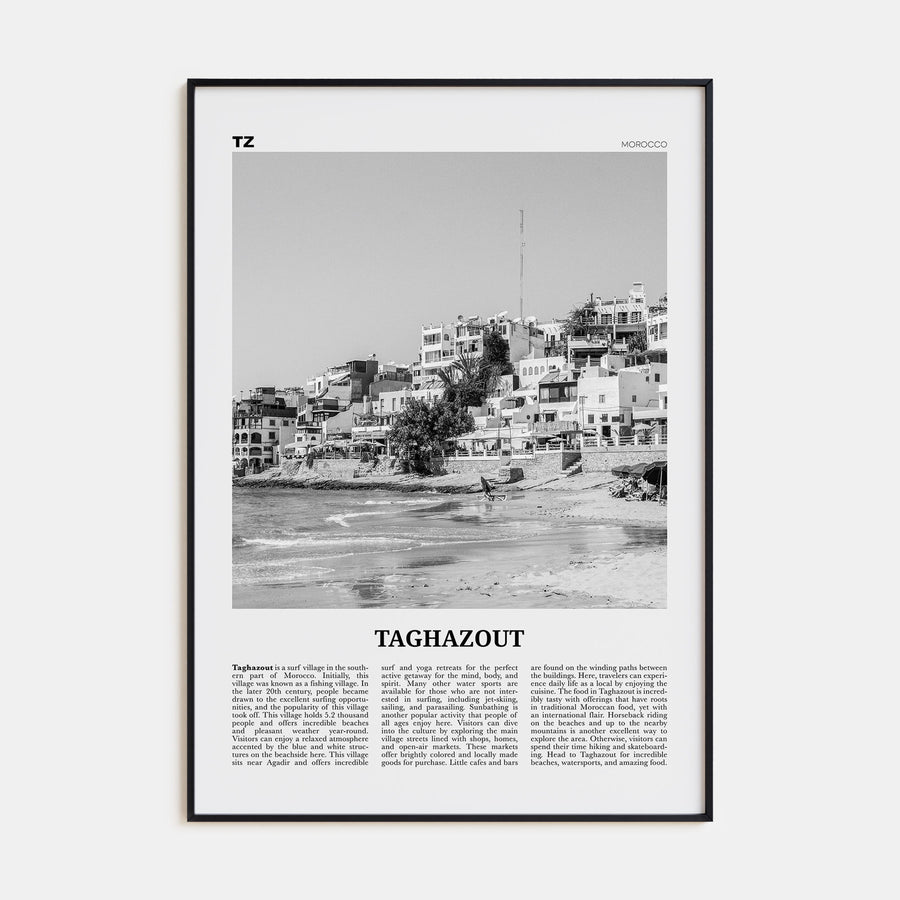 Taghazout Travel B&W Poster