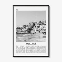 Taghazout Print Black and White, Taghazout Wall Art, Taghazout Poster, Taghazout Photo, Taghazout Wall Décor, Taghazout Map, Morocco