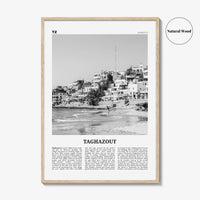 Taghazout Print Black and White, Taghazout Wall Art, Taghazout Poster, Taghazout Photo, Taghazout Wall Décor, Taghazout Map, Morocco