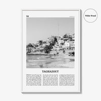 Taghazout Print Black and White, Taghazout Wall Art, Taghazout Poster, Taghazout Photo, Taghazout Wall Décor, Taghazout Map, Morocco