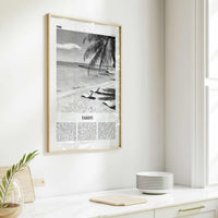 Tahiti Print Black and White, Tahiti Wall Art, Tahiti Poster, Tahiti Photo, Tahiti Decor, French Polynesia, Otaheite, Moorea, Oceania