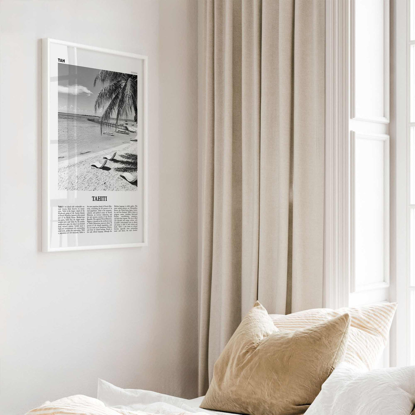 Tahiti Print Black and White, Tahiti Wall Art, Tahiti Poster, Tahiti Photo, Tahiti Decor, French Polynesia, Otaheite, Moorea, Oceania