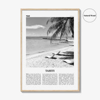 Tahiti Print Black and White, Tahiti Wall Art, Tahiti Poster, Tahiti Photo, Tahiti Decor, French Polynesia, Otaheite, Moorea, Oceania