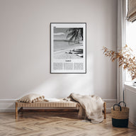 Tahiti Travel B&W Poster