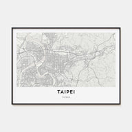 Taipei Map Landscape Poster