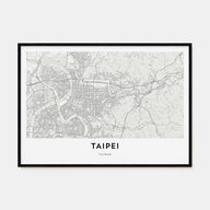 Taipei Map Landscape Poster