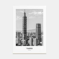Taipei Portrait B&W No 1 Poster