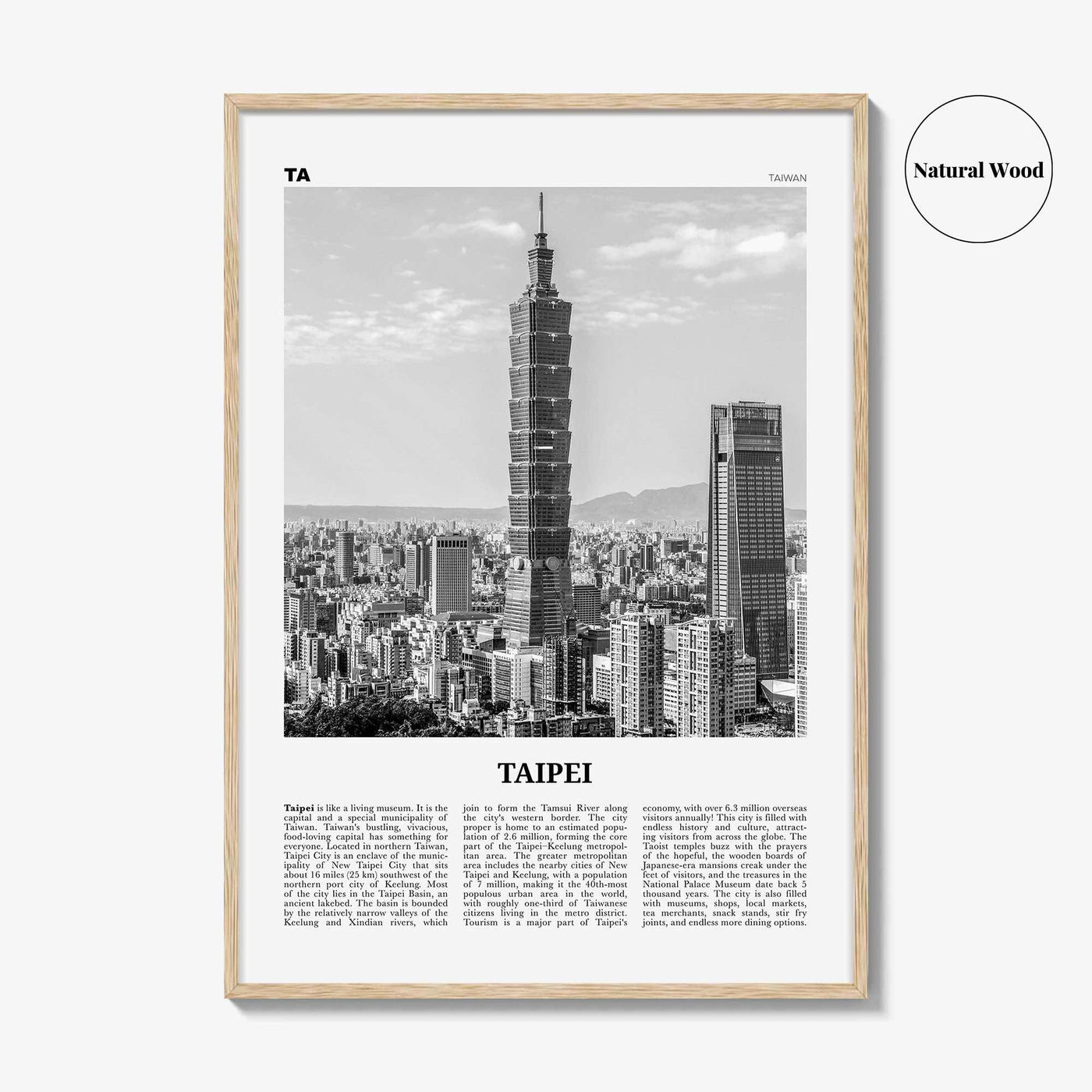 Taipei Print Black and White No 1, Taipei Wall Art, Taipei Poster, Taipei Photo, Taipei Wall Decor, Taiwan, 臺北 臺北市 臺灣 中華民國, Asia