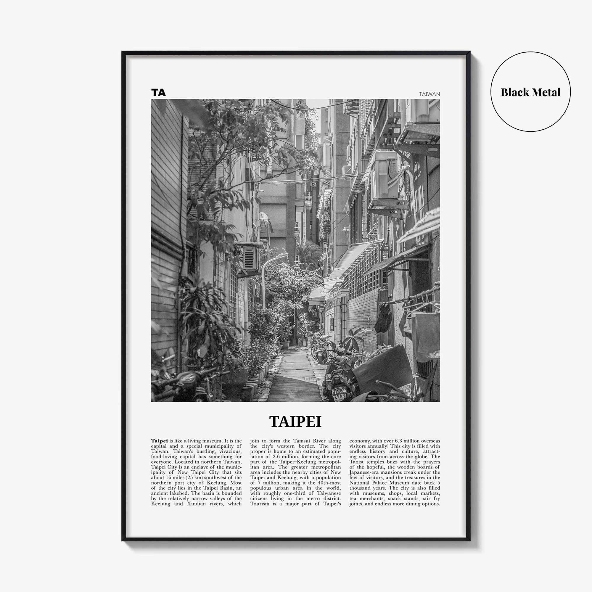 Taipei Print Black and White No 2, Taipei Wall Art, Taipei Poster, Taipei Photo, Taipei Wall Decor, Taiwan, 臺北 臺北市 臺灣 中華民國, Asia