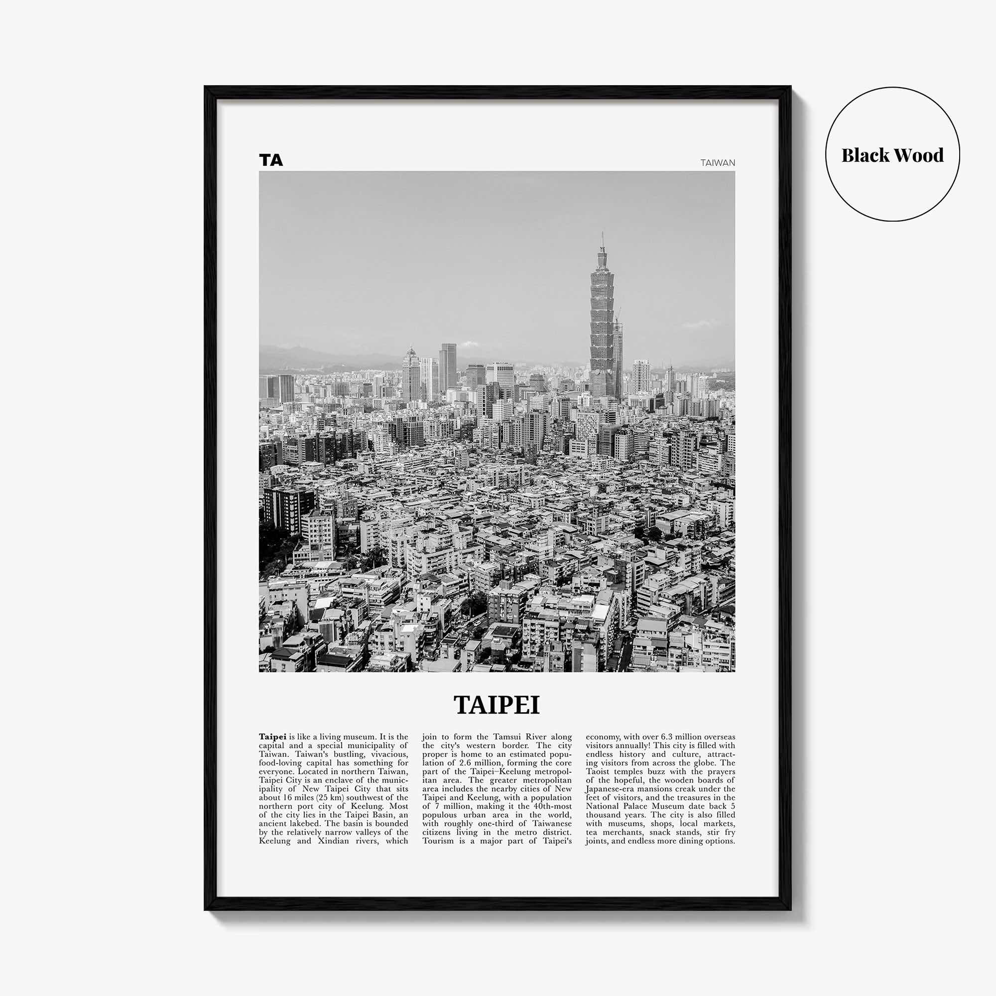 Taipei Print Black and White No 3, Taipei Wall Art, Taipei Poster, Taipei Photo, Taipei Wall Decor, Taiwan, 臺北 臺北市 臺灣 中華民國, Asia