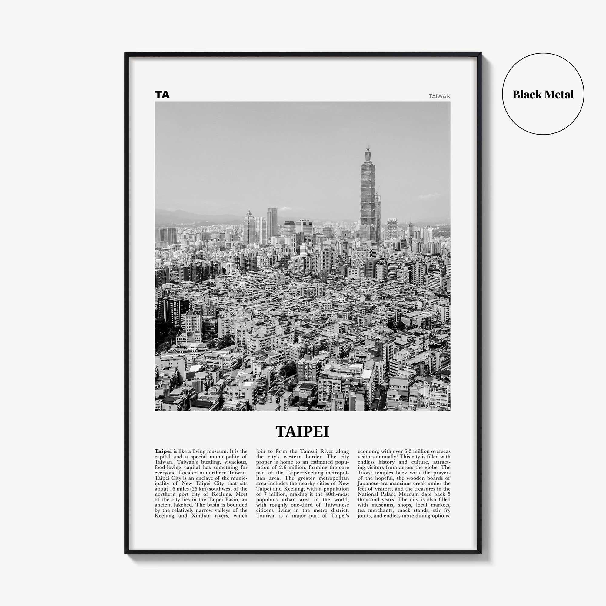Taipei Print Black and White No 3, Taipei Wall Art, Taipei Poster, Taipei Photo, Taipei Wall Decor, Taiwan, 臺北 臺北市 臺灣 中華民國, Asia