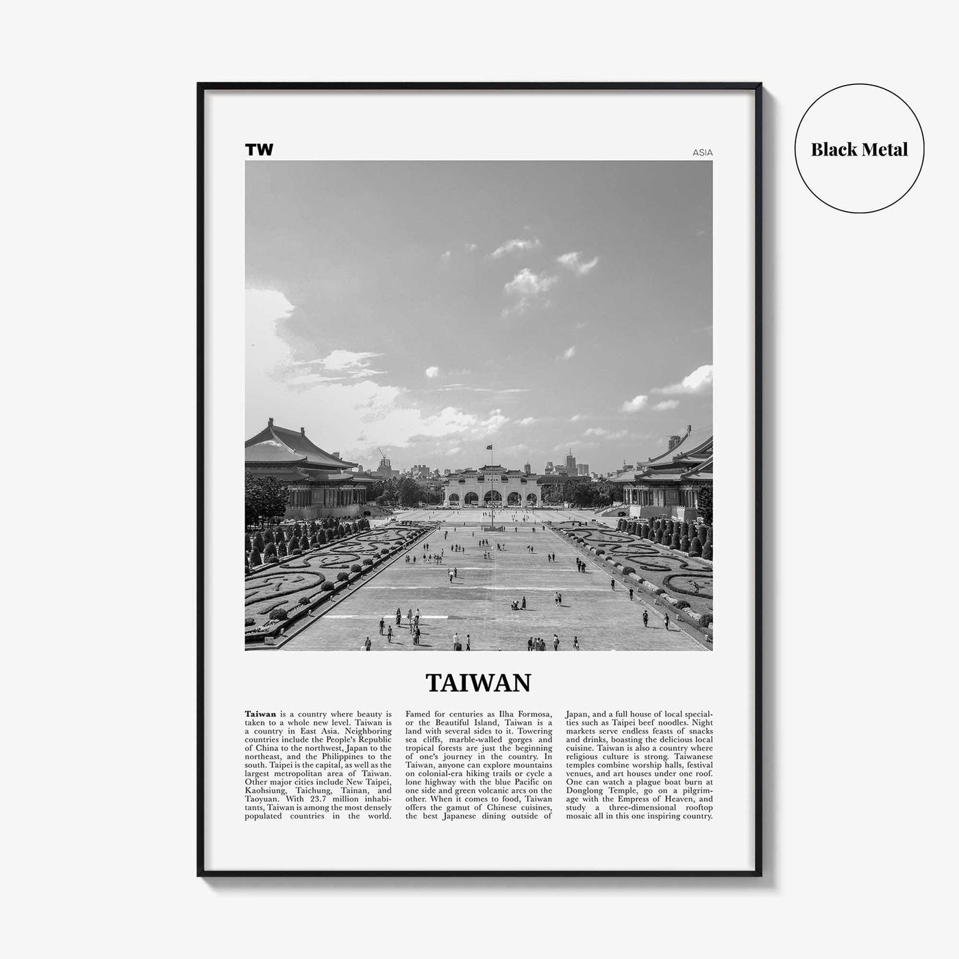 Taiwan Print Black and White, Taiwan Wall Art, Taiwan Poster, Taiwan Photo, Taiwan Wall Decor,  臺灣 臺灣獨立, Taipei, Asia