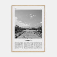 Taiwan Travel B&W Poster
