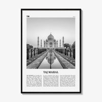 Taj Mahal Print Black and White, Taj Mahal Wall Art, Taj Mahal Poster, Taj Mahal Photo, Taj Mahal Wall Décor, Taj Mahal Map, India