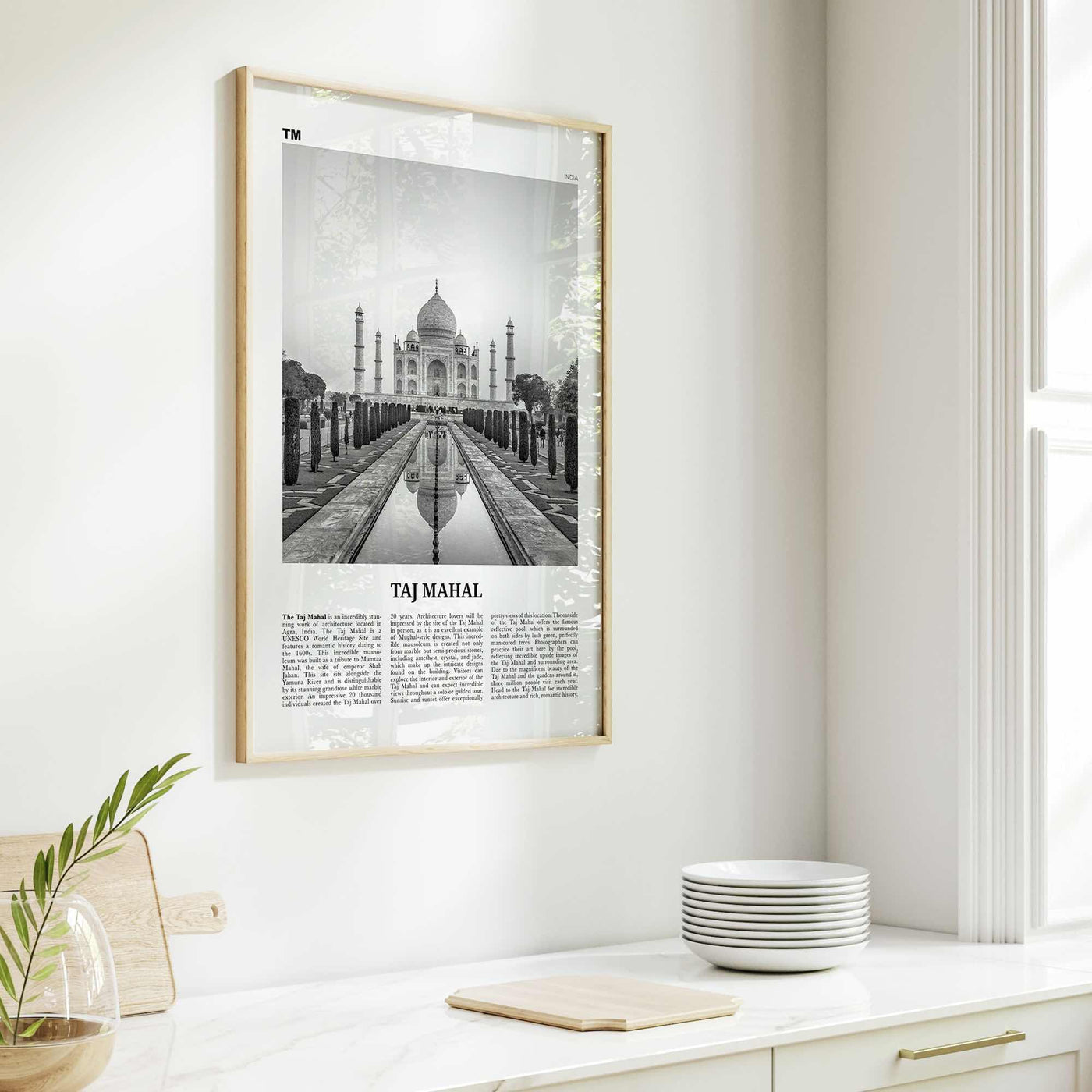 Taj Mahal Print Black and White, Taj Mahal Wall Art, Taj Mahal Poster, Taj Mahal Photo, Taj Mahal Wall Décor, Taj Mahal Map, India