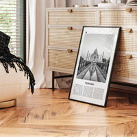 Taj Mahal Print Black and White, Taj Mahal Wall Art, Taj Mahal Poster, Taj Mahal Photo, Taj Mahal Wall Décor, Taj Mahal Map, India