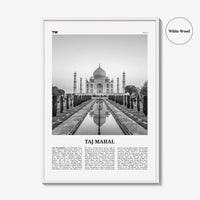 Taj Mahal Print Black and White, Taj Mahal Wall Art, Taj Mahal Poster, Taj Mahal Photo, Taj Mahal Wall Décor, Taj Mahal Map, India