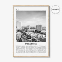 Tallahassee Print Black and White, Tallahassee Wall Art, Tallahassee Poster, Tallahassee Photo, Tallahassee Wall Décor, Florida, USA