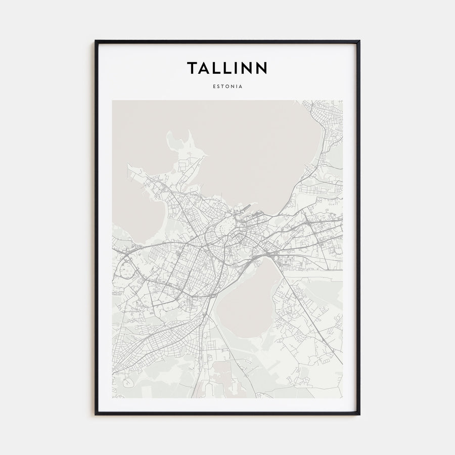 Tallinn Map Portrait Poster