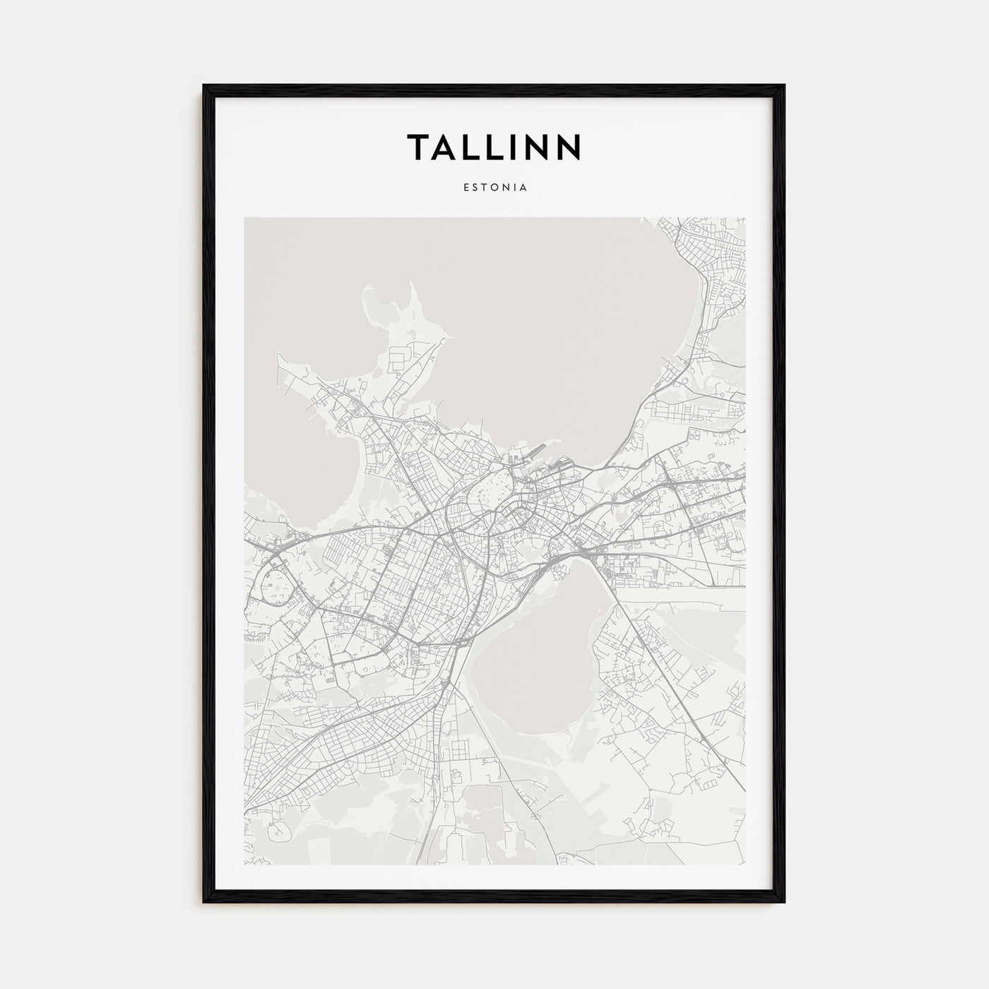 Tallinn Map Portrait Poster