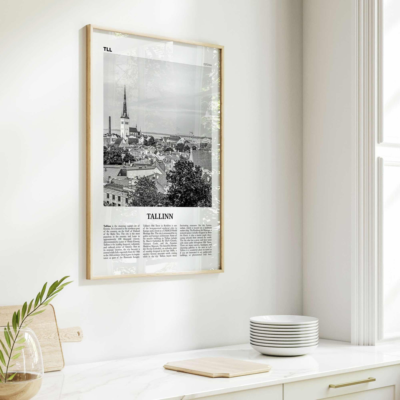 Tallinn Print Black and White, Tallinn Wall Art, Tallinn Poster, Tallinn Photo, Tallinn Wall Décor, Estonia, Harju, Eesti